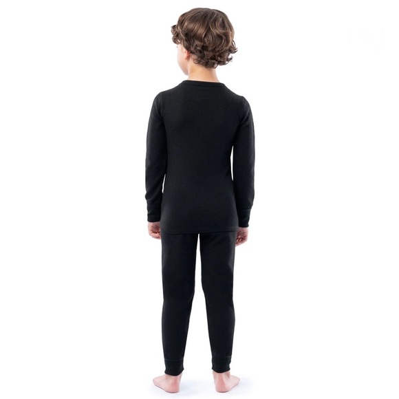 Boys Thermal Underwear Pajama Long Sleeve Shirt & Pants 2, 2-Piece Sets Size L - Picture 5 of 8